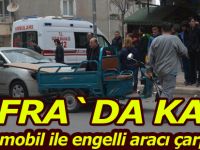 Engelli aracı ile otomobil çarpıştı : 1 yaralı