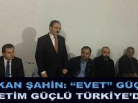 BAŞKAN ŞAHİN: “EVET” GÜÇLÜ YÖNETİM GÜÇLÜ TÜRKİYE’DİR