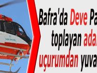 Bafra'da Deve Pancarı toplayan adam uçuruma yuvarlandı