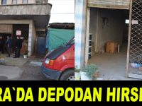 Açık unutulan depodan boya çalındı