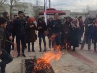 Samsun OMÜ'de Nevruz ateşi