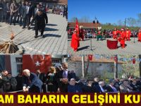 Alaçam`da nevruz ateşi