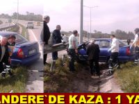 Kazandere`de kaza : 1 yaralı