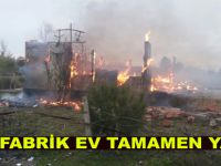Prefabrik ev tamamen yandı