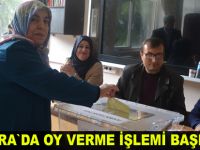 Bafra`da oy verme işlemi başladı