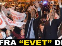 Bafra`da "evet" kutlaması