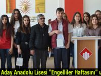 Özel Mavi Aday Anadolu Lisesi "Engelliler Haftasını" unutmadı