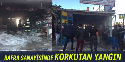 Bafra sanayisinde korkutan yangın