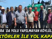 Yolu yapılmayan köylüler yol kapattı