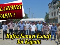 Sanayi esnafı yol kapattı