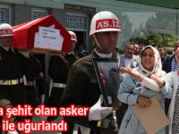 Samsun'da devrilen araçta şehit olan asker ebediyete uğurlandı