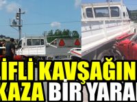 Elifli kavşağında kaza : 1 yaralı