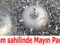 Alaçam'da sahilde Mayın Paniği