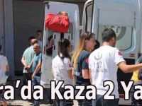 Bafra'da Trafik Kazası 2 yaralı