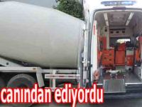 Bafra'da Beton Mikserine Takılan Kadın Canından Oluyordu