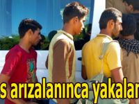 Kaçak Göçmenler Otobüs arızalanınca yakalandılar