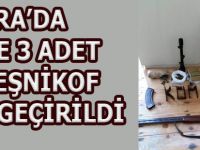 Bafra'da evde 3 adet kaleşnikof ele geçirildi