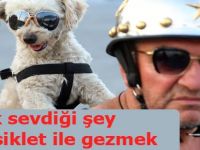 Motosiklet ile gezen "Kafe" ilgi odağı oldu