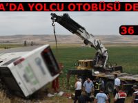 Amasya'da yolcu otobüsü devrildi
