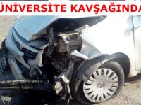 Üniversite kavşağında kaza