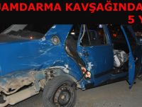 Bafra ‘da trafik kazası ; 5 yaralı