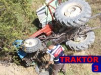 Traktör devrildi; 3 yaralı