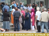 Emekliler Bayram öncesi bankalara akın etti