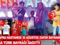 ÖZEL MEDİBAFRA HASTANESİNDEN ÇOCUKLARA TÜRK BAYRAĞI