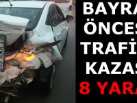 Bayram öncesi trafik kazası; 8 yaralı