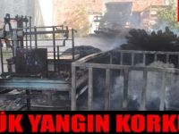 Bafra'da ki yangın paniğe yol açtı