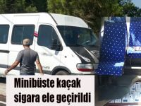 Minibüste kaçak sigara ele geçirildi