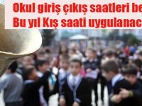 Okul giriş saatleri açıklandı