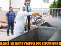 BAFRA’DA OKULLARDA KONTEYNER DEZENFEKTE EDİLDİ
