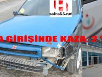 Bafra Girişinde Kaza; 2 Yaralı