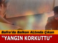 Balkon altında çıkan yangın korkuttu