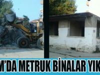 Alaçam'da Metruk Binalar Yıkılıyor