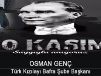 TÜRK KIZILAYI BAFRA ŞUBESi  10 KASIM MESAJI