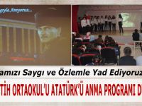 Fatih Ortaokulu Atatürk'ü Anma Programı Düzenledi
