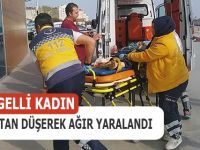 BAFRA'DA 3.KATTAN DÜŞEN ENGELLİ KADIN AĞIR YARALANDI
