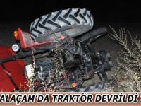 Alaçam'da Traktör Devrildi 2 Yaralı