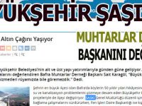 BÜYÜKŞEHİR ŞAŞIRDI MUHTARLAR DERNEK BAŞKANINI DEĞİŞTİRDİ