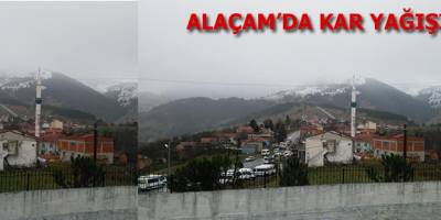 Bafra'nın Dürtmen Dağı'na Mevsimin İlk Karı Düştü