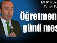 MHP İl Başkanı öğretmenler günü mesajı