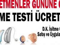 24 Kasım Öğretmenler gününe özel İşitme testi ücretsiz
