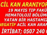 ACİL KAN ARANIYOR !