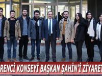 OMÜ ÖĞRENCİ KONSEYİ BAŞKAN ŞAHİN’İ ZİYARET ETTİ
