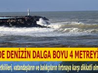 Düzce'de Denizin Dalga Boyu 4 Metreyi Buldu