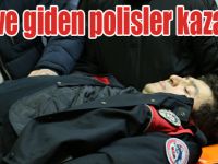 Göreve giden polisler kaza yaptı