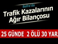 Bafra'da Son 25 Günün Bilançosu