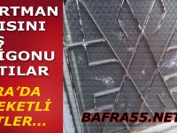Bafra'da Magandalar Apartman Kapısını Atış Poligonu Yaptılar